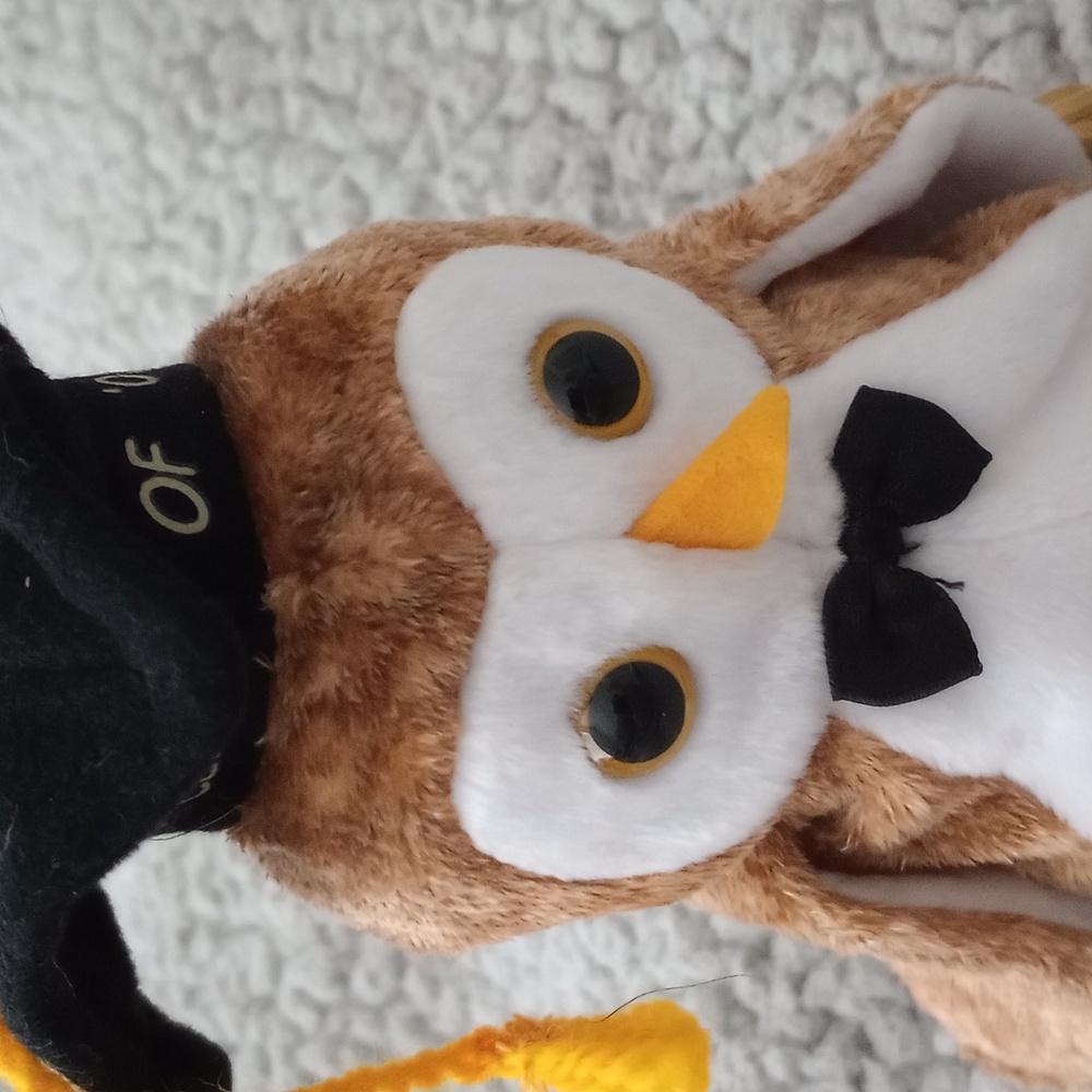 🧡3/$15 NWT TY WISEST Graduation Owl Plush with Cap - Picture 3 of 5